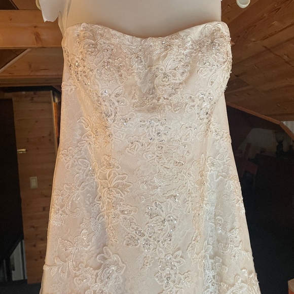 Size 12 David’s Bridal Wedding Dress - Picture 1 of 8